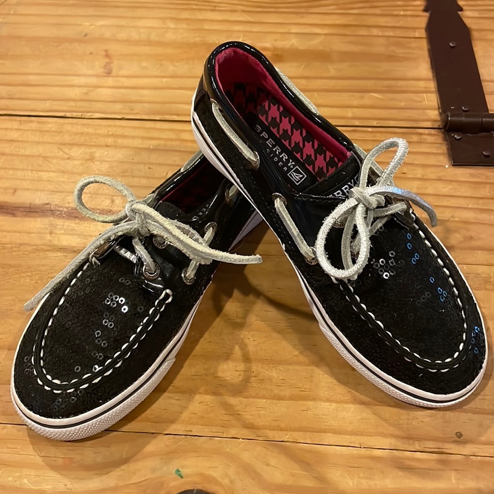 Black Sequin Sperry C13